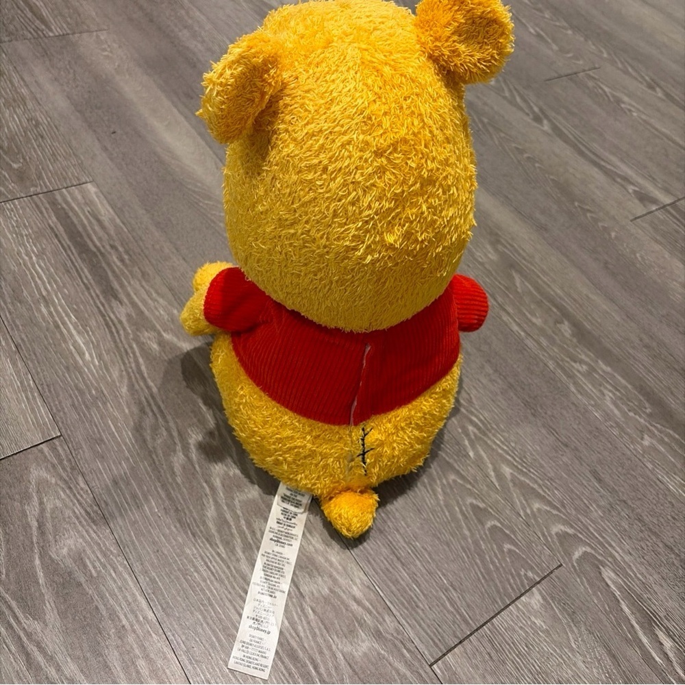 Winnie the Pooh Weighted Plush Toy - Yellow and Red - Picture 4 of 5